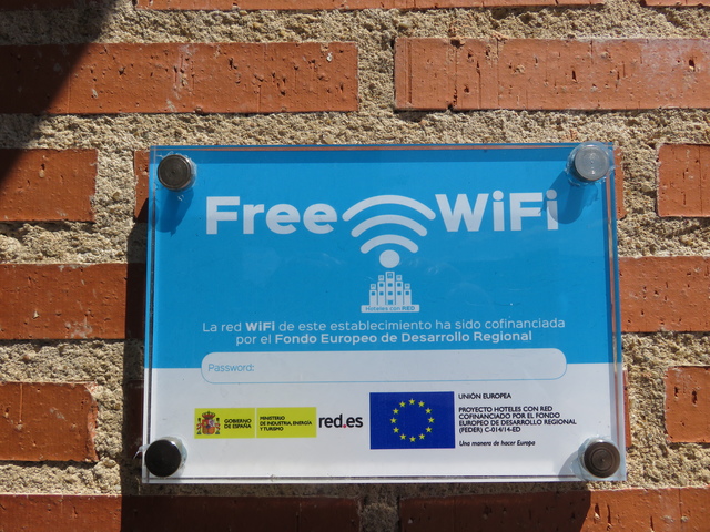 Wifi gratis financiado por la Unión Europea.