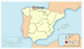 Ubicación de Gijón. Gentileza Wikipedia.