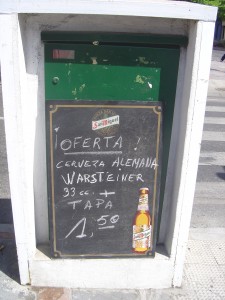 Oferta de Toni: cerveza alemana + tapa 1,5 €
