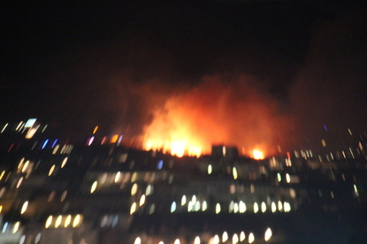 29 de octubre 2013. Fuego visto desde Fuengirola