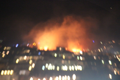 29 de octubre 2013. Fuego visto desde Fuengirola