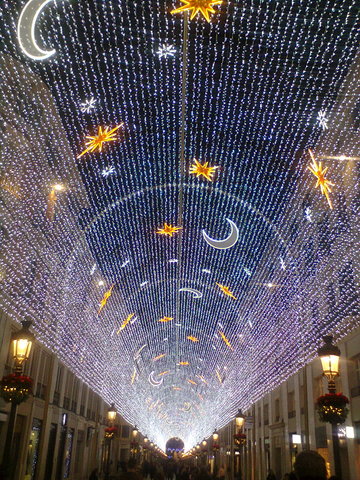 Iluminación navideña de Málaga capital.