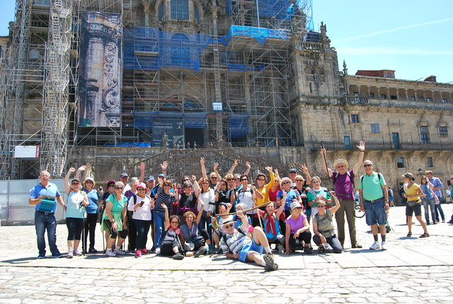 Por fin, la foto del grupo en la catedral de Santiago de Compostela.