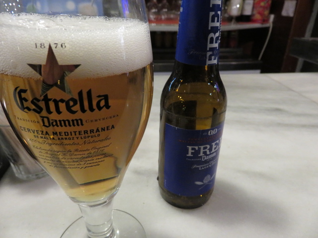 Cerveza sin alcohol 1,15€.